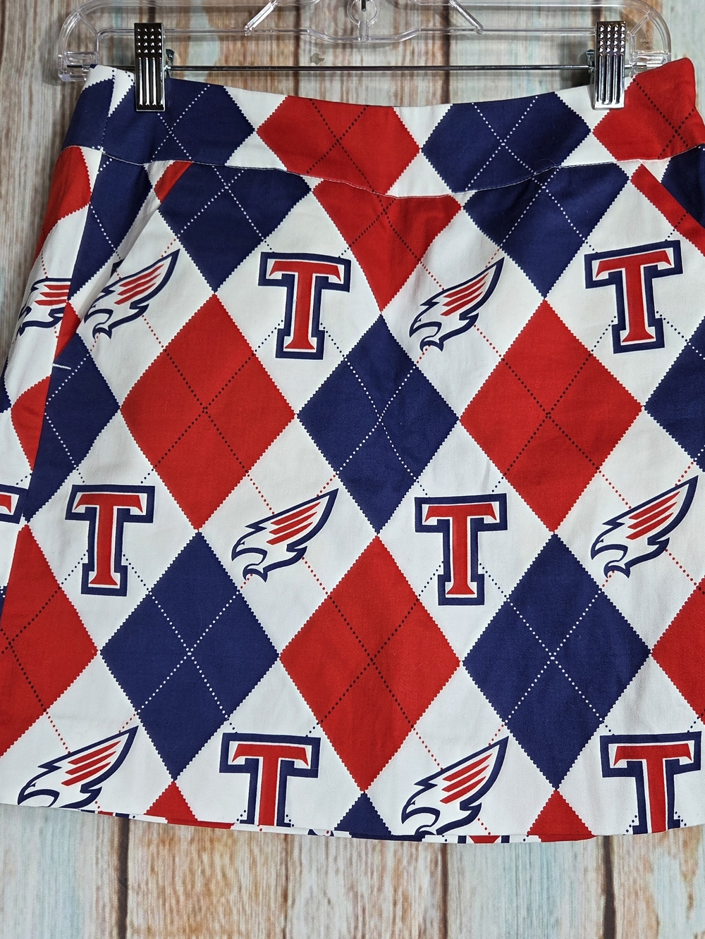 Loudmouth Ladies Golf Argyle Skort. Red/white/blue. Katy Tompkins. Size 0 NWT